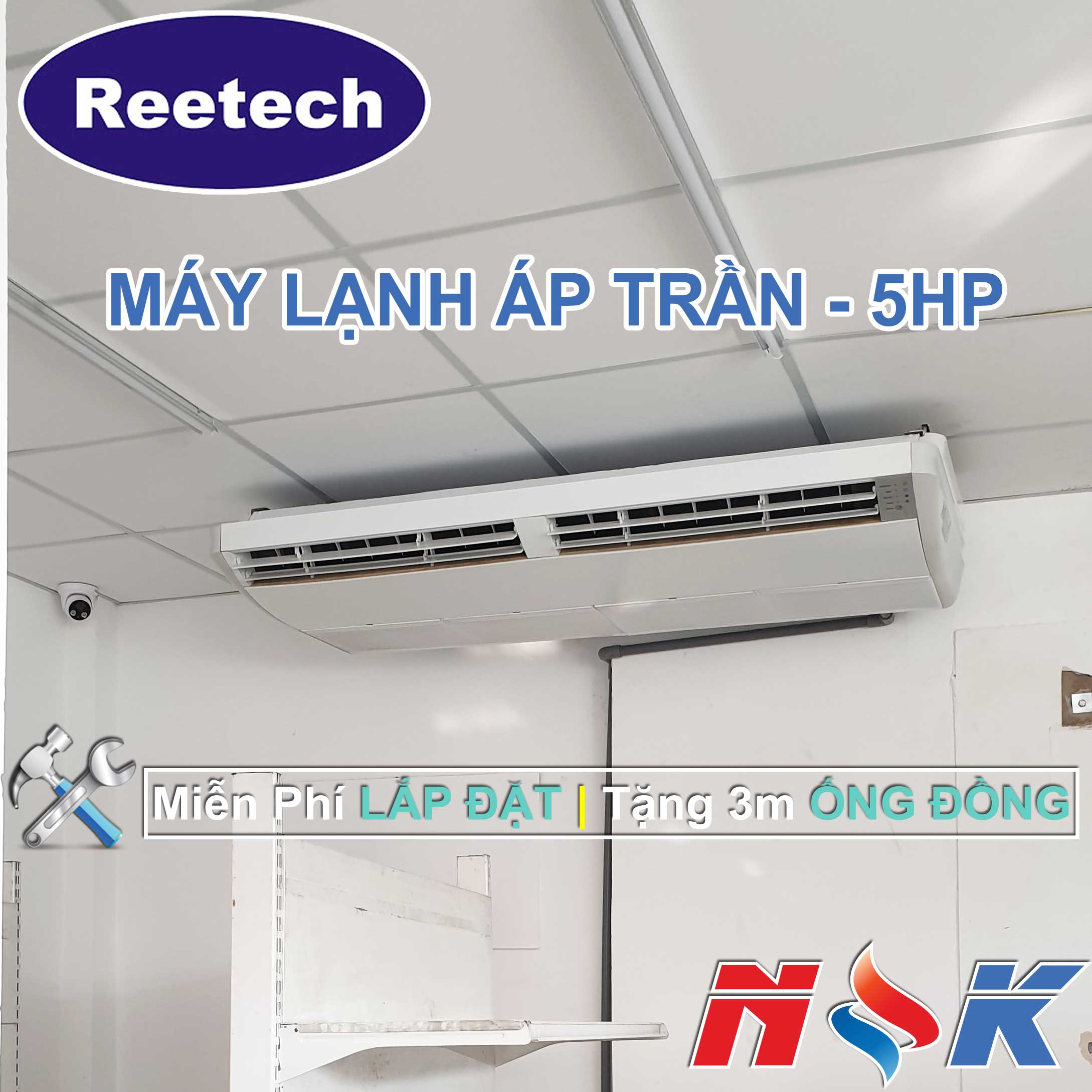 Máy lạnh áp trần Reetech 5HP