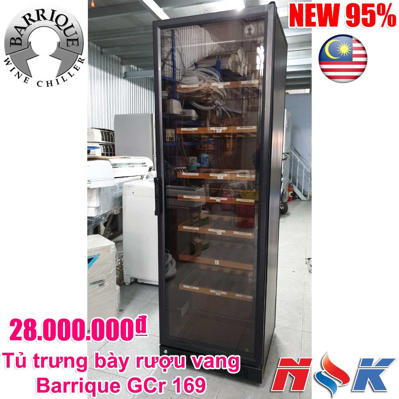Tủ mát trưng bày rượu vang Barrique GCr 169