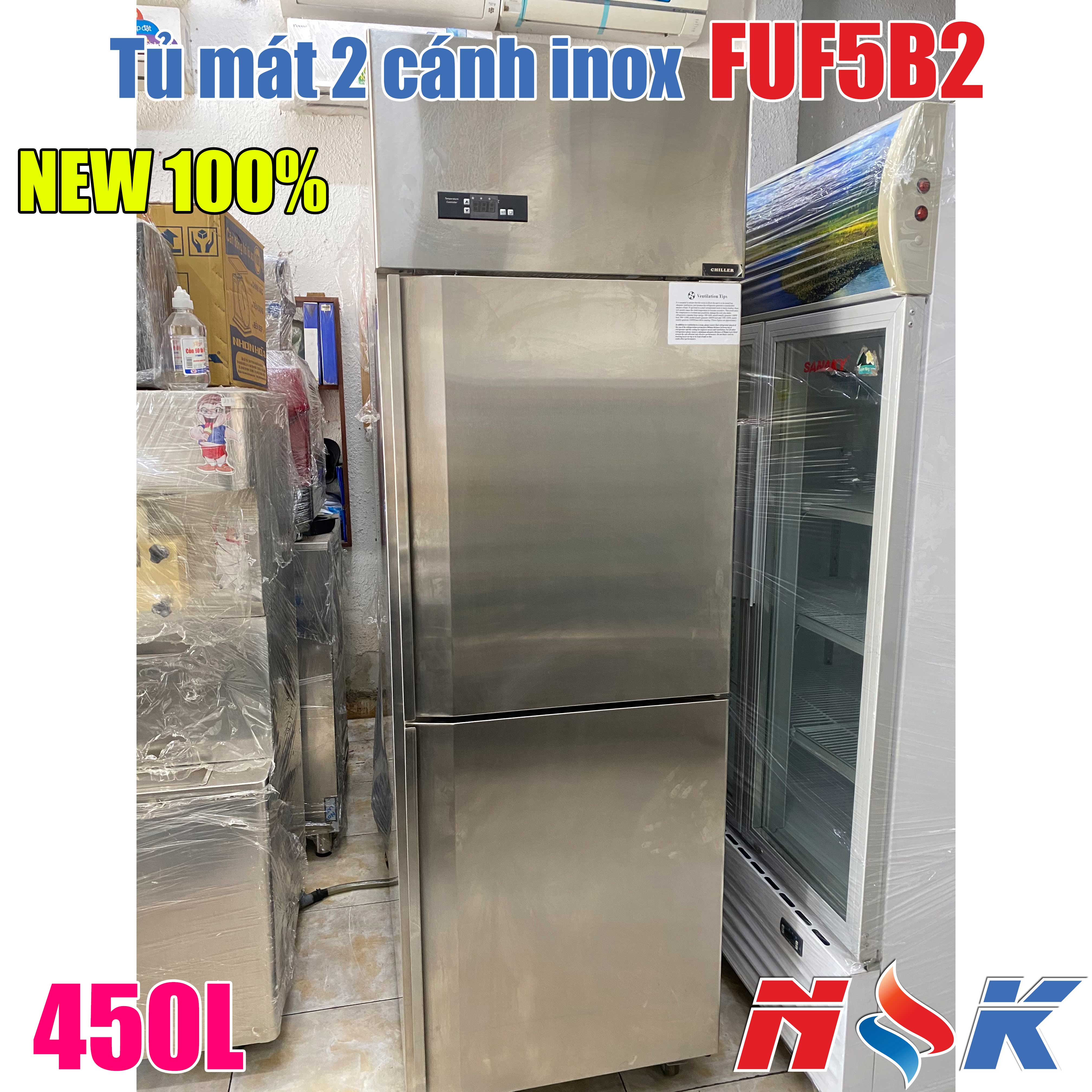 Tủ mát 2 cánh inox FUF5B2 450 lít