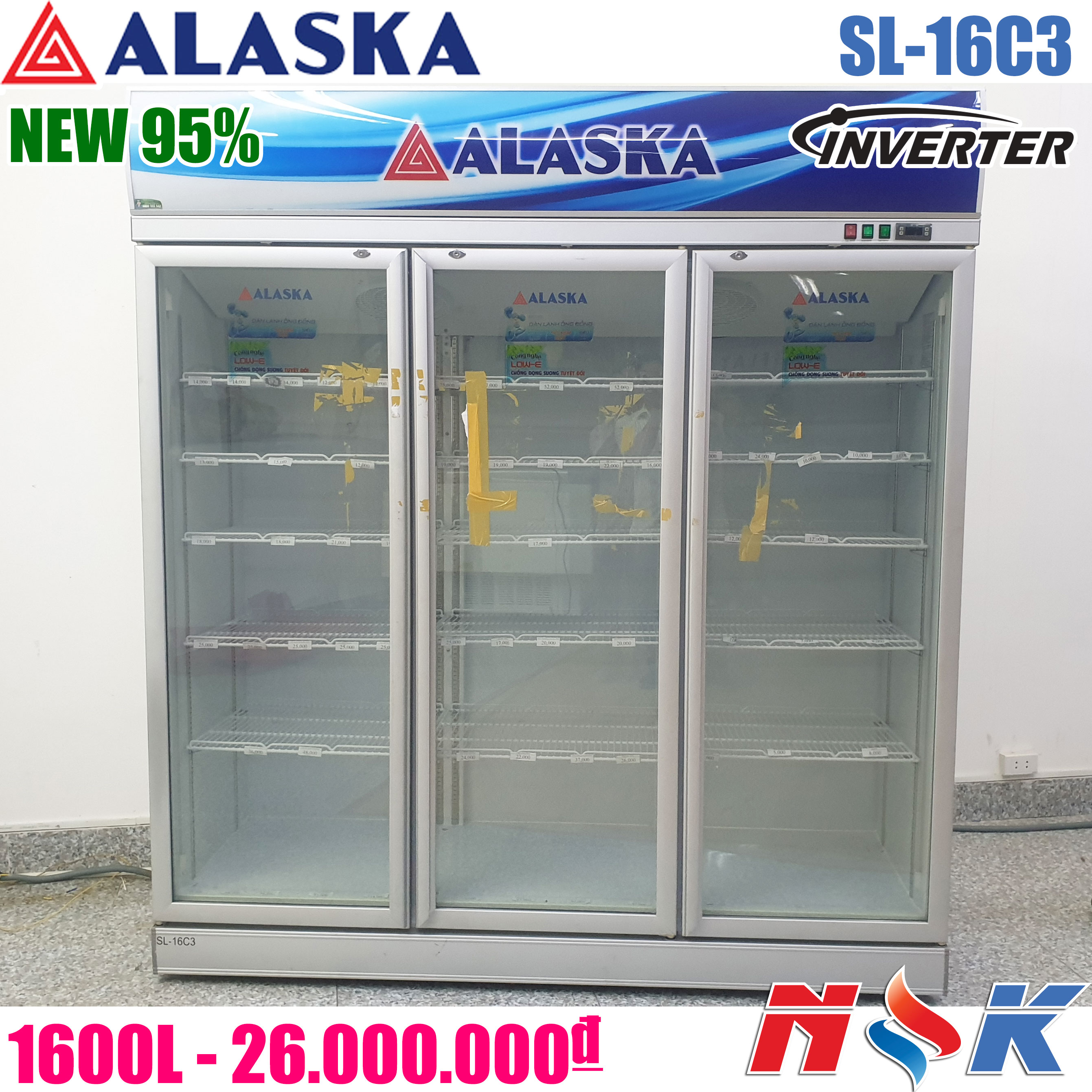 Tủ mát 3 cánh Alaska SL-16C3 1600 lít